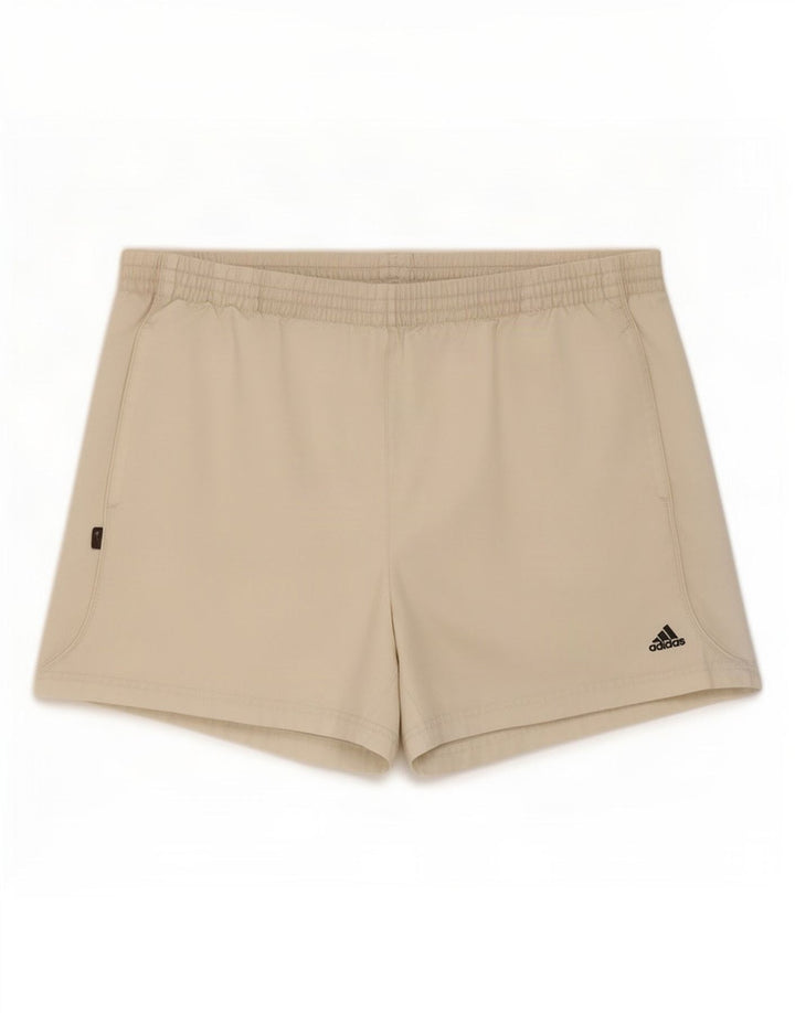 Adidas Short de sport pour homme XL en polyester blanc cassé