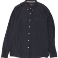 French Connection Chemise sur mesure pour homme en coton bleu marine Taille L
