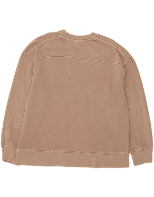 Zara Sweat-shirt surdimensionné pour femme UK 14 en coton beige moyen