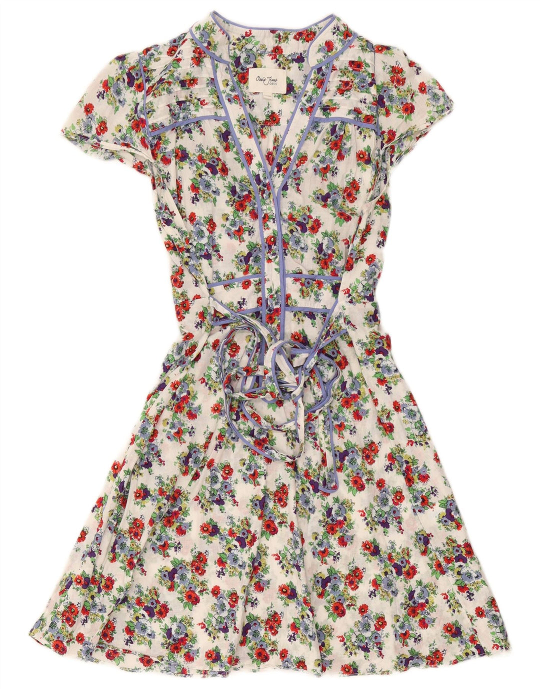Oasis Robe trapèze pour femme UK 42 Medium Blanc Floral