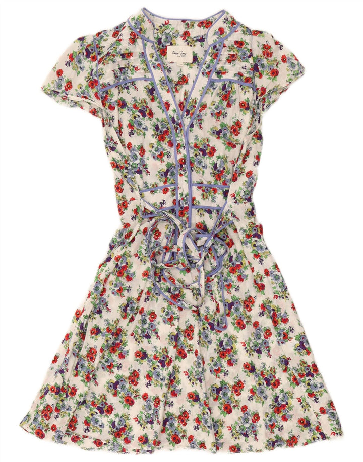 Oasis Robe trapèze pour femme UK 42 Medium Blanc Floral