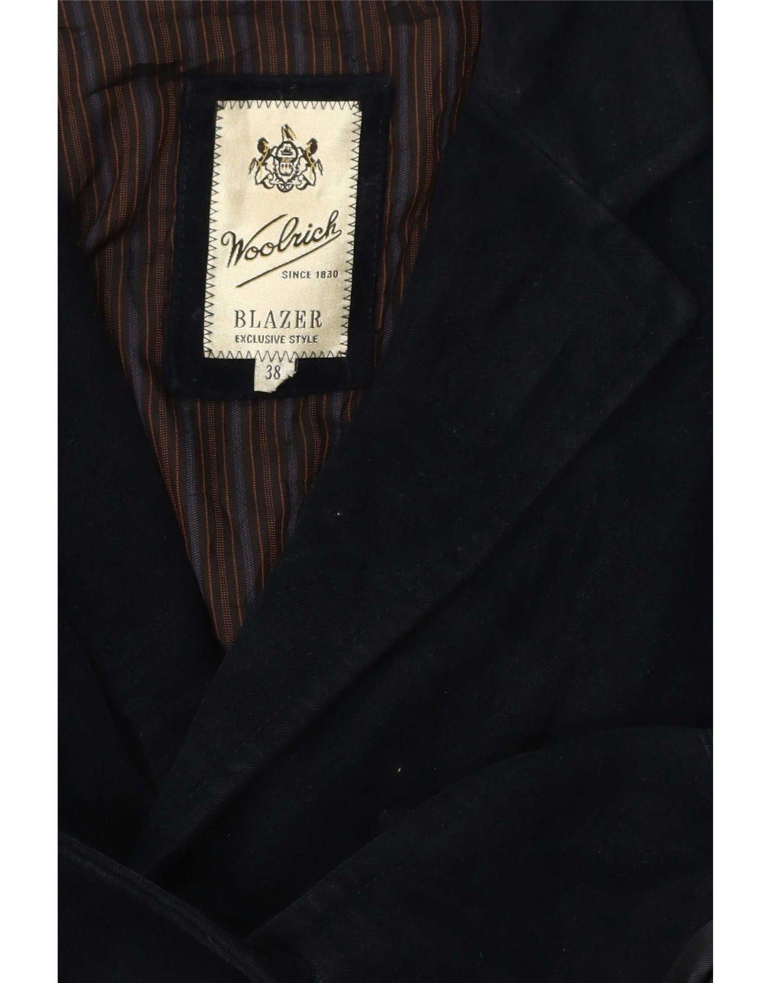 Woolrich Veste blazer à 3 boutons pour homme UK 38 Bleu marine moyen classique