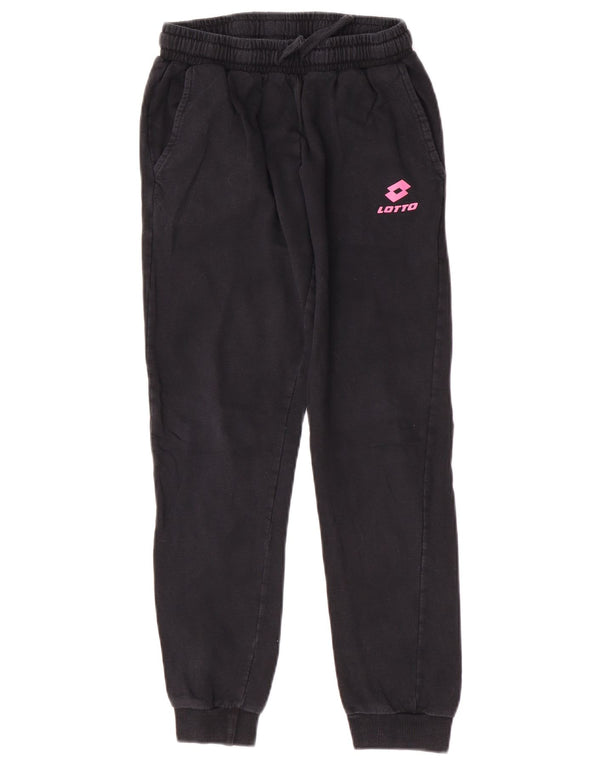 Lotto Pantalon de Survêtement Fille 11-12 ans Noir Coton