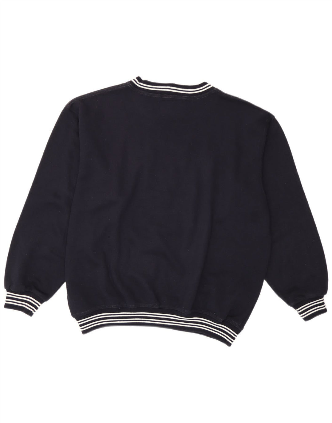 Wampum Mens Graphic Sweatshirt Jumper Grand Bleu Marine Acrylique