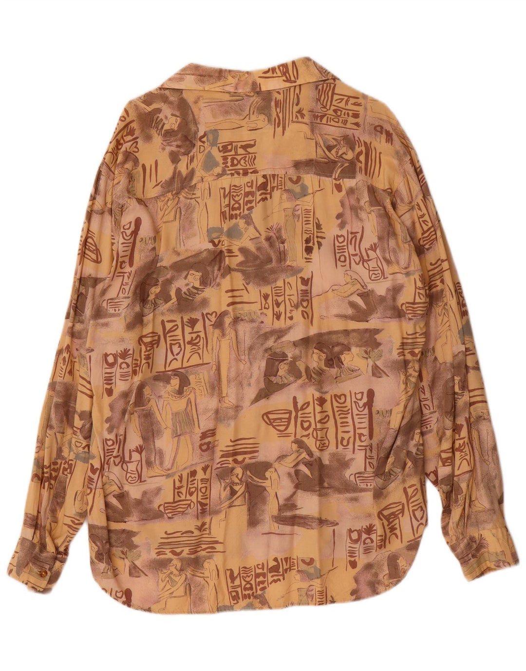 Chemise graphique homme vintage XL Beige Viscose