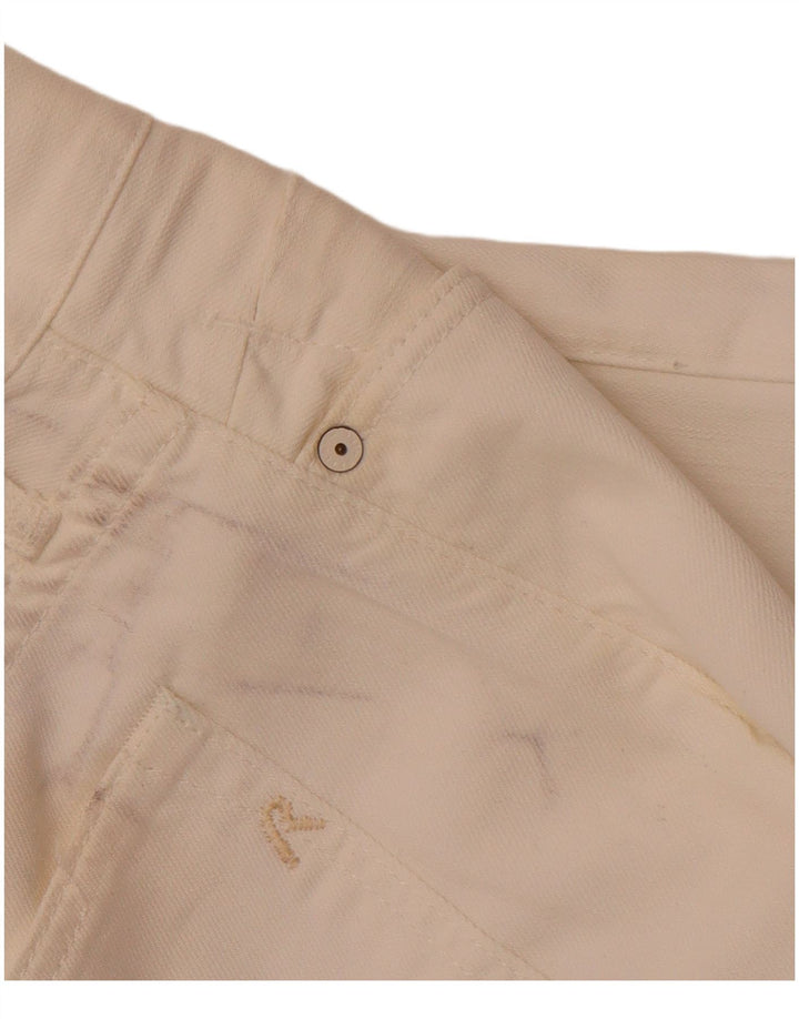 REPLAY Jean Droit Femme W33 L28 Blanc Cassé Coton