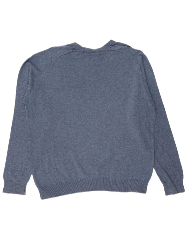 JAMES PRINGLE Pull à col rond coupe décontractée pour homme en coton bleu moyen
