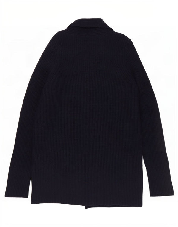Jigsaw Cardigan long surdimensionné pour femme UK 10 Petit Bleu marine