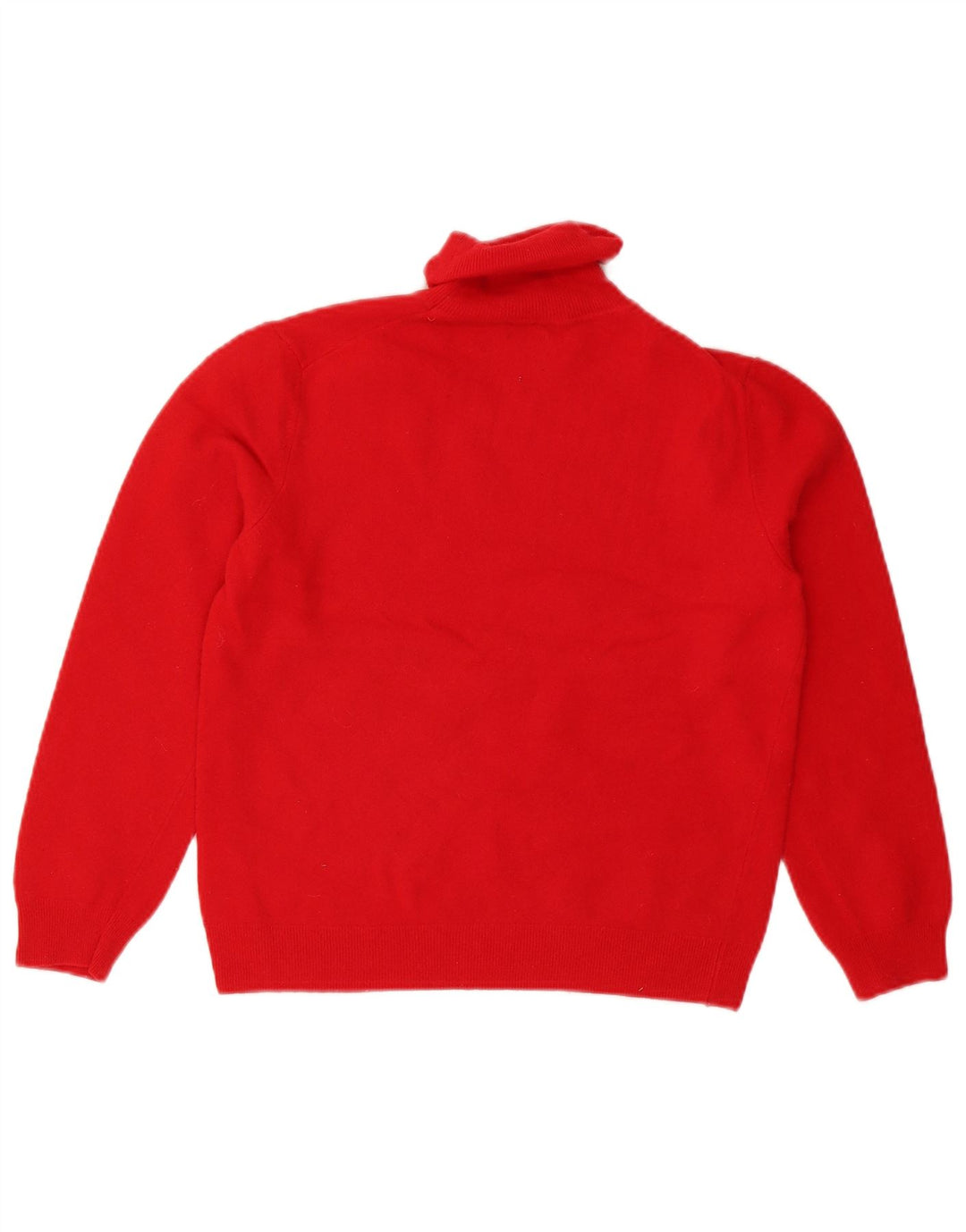 Benetton Pull court à col roulé pour femme UK 10 Petit Rouge