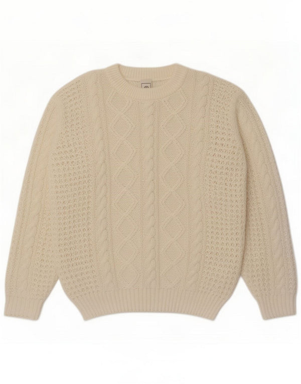 C&A Pull Col Rond Homme Blanc Cassé Moyen Acrylique