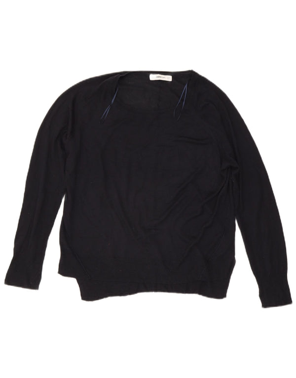 Zara Pull col bateau pour femme UK 14 Bleu marine moyen
