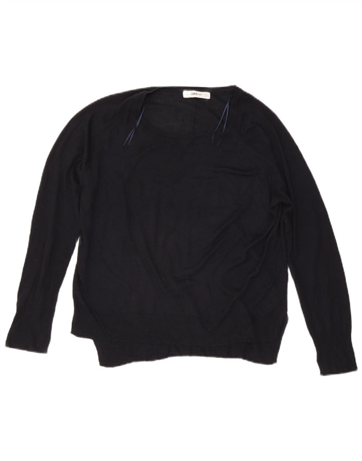 Zara Pull col bateau pour femme UK 14 Bleu marine moyen