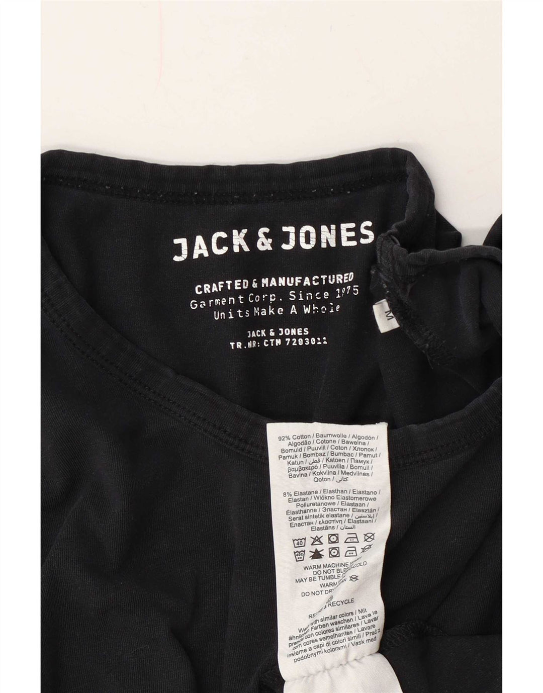 Jack & Jones T-Shirt Homme Bleu Marine Moyen Coton