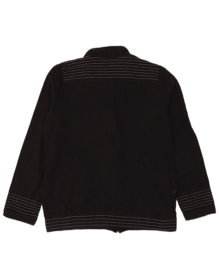 Fila Veste de survêtement pour femme UK 12 Coton rayé noir moyen