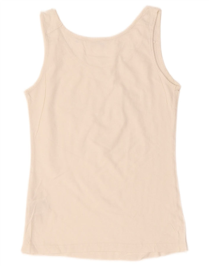 Adidas Débardeur Graphique Femme IT 38 XS Blanc Coton