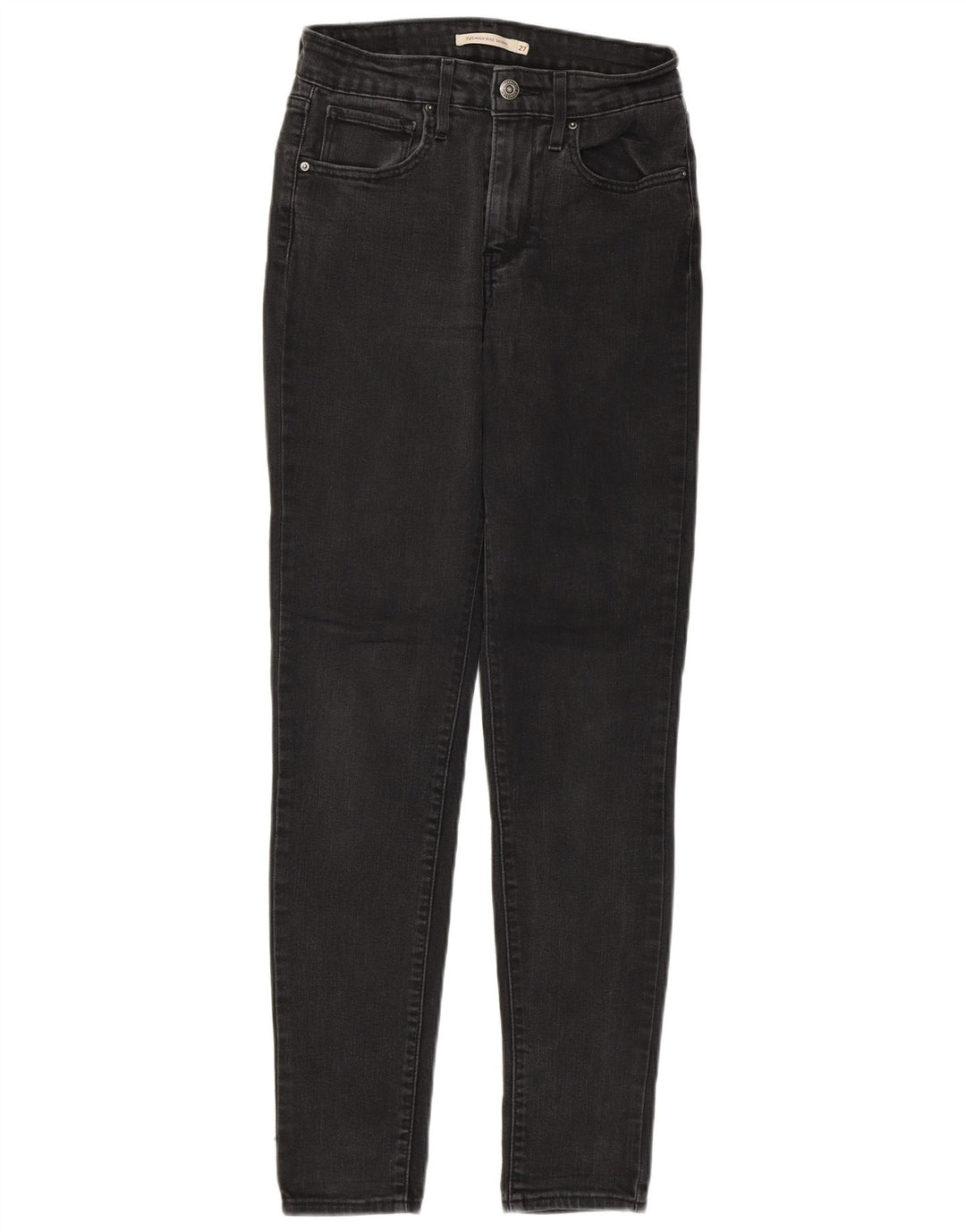 LEVI'S Jean skinny taille haute 721 femme W27 L30 gris coton