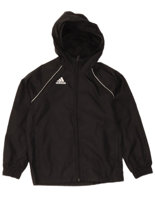Veste de pluie à capuche Adidas Garçon 7-8 ans Noir Polyester