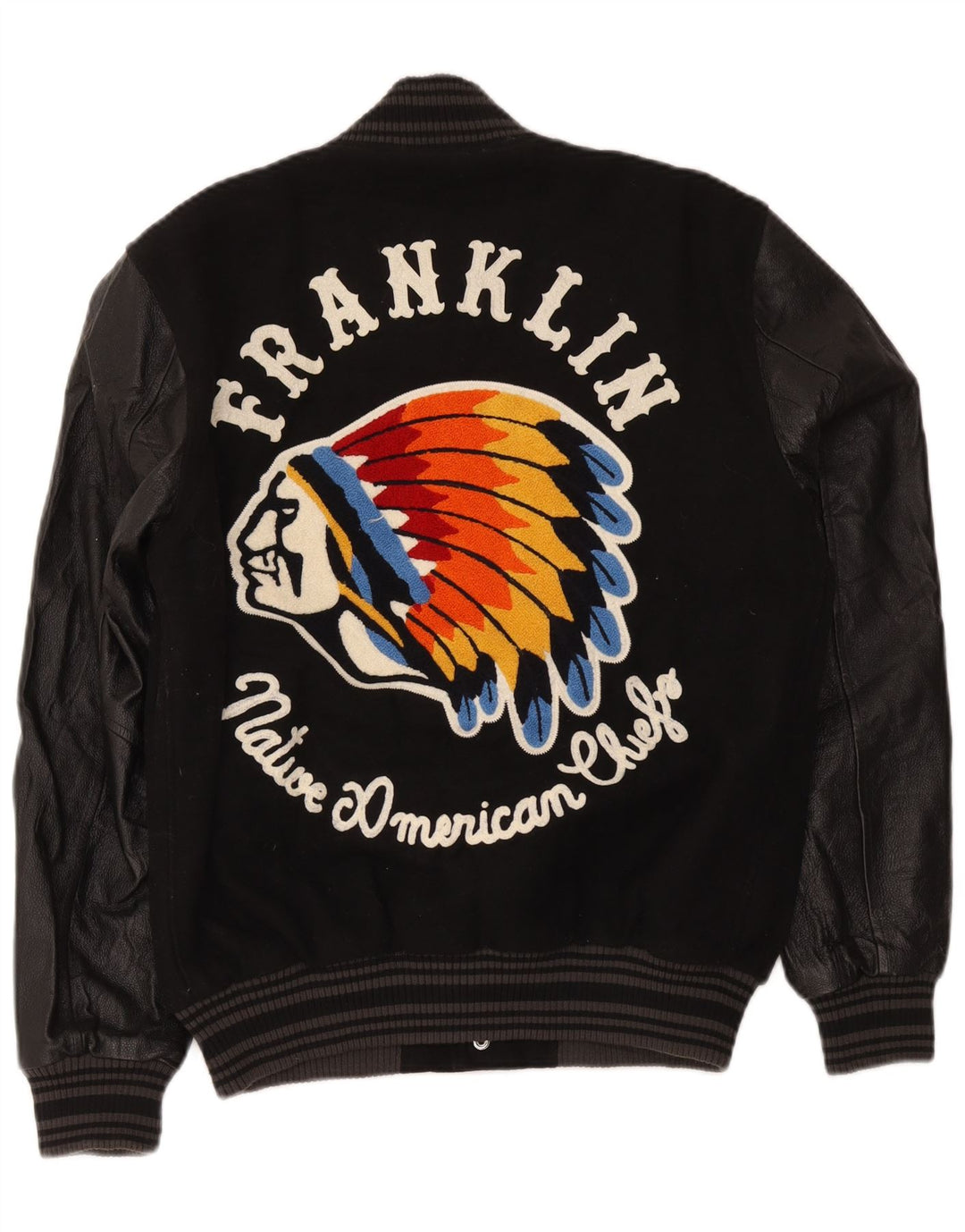 Franklin Marshall Veste Varsity Homme UK 38 Medium Noir Colorblock