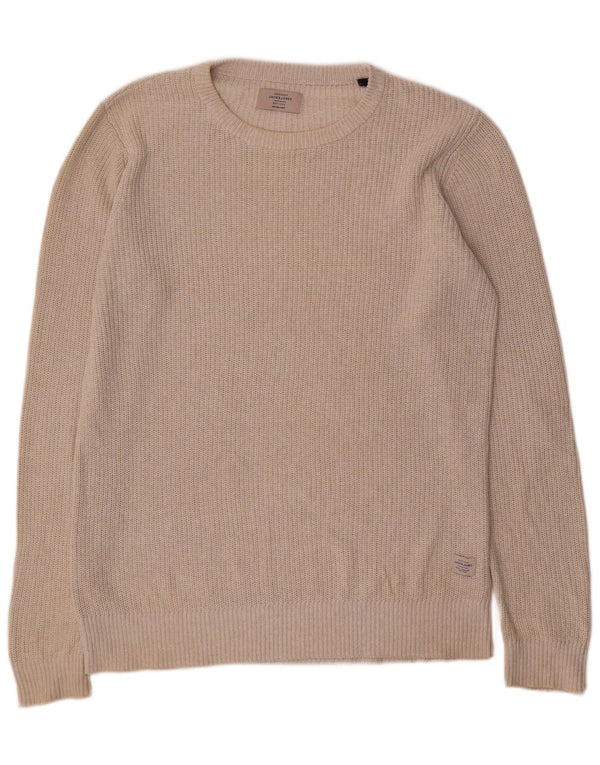 Jack & Jones Pull Col Bateau Homme Large Beige Acrylique
