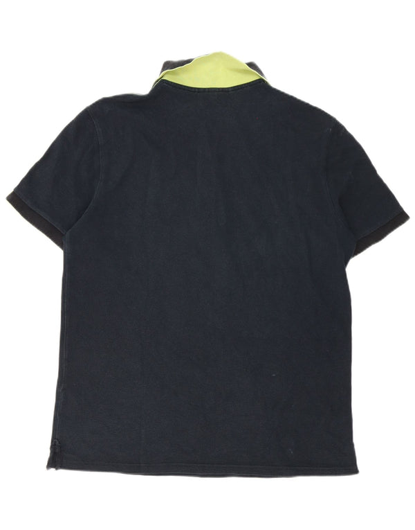 Trussardi Jeans Polo Homme Large Noir Rayé Coton
