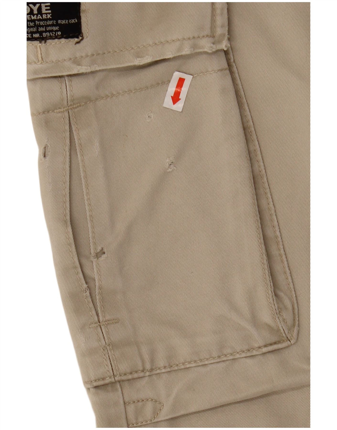XDYE Pantalon cargo droit pour femme EU 42 Large W34 L31 Beige