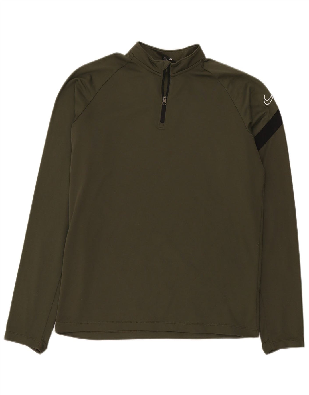 Nike Haut de survêtement à col zippé pour garçon 13-14 ans XL Kaki Colourblock
