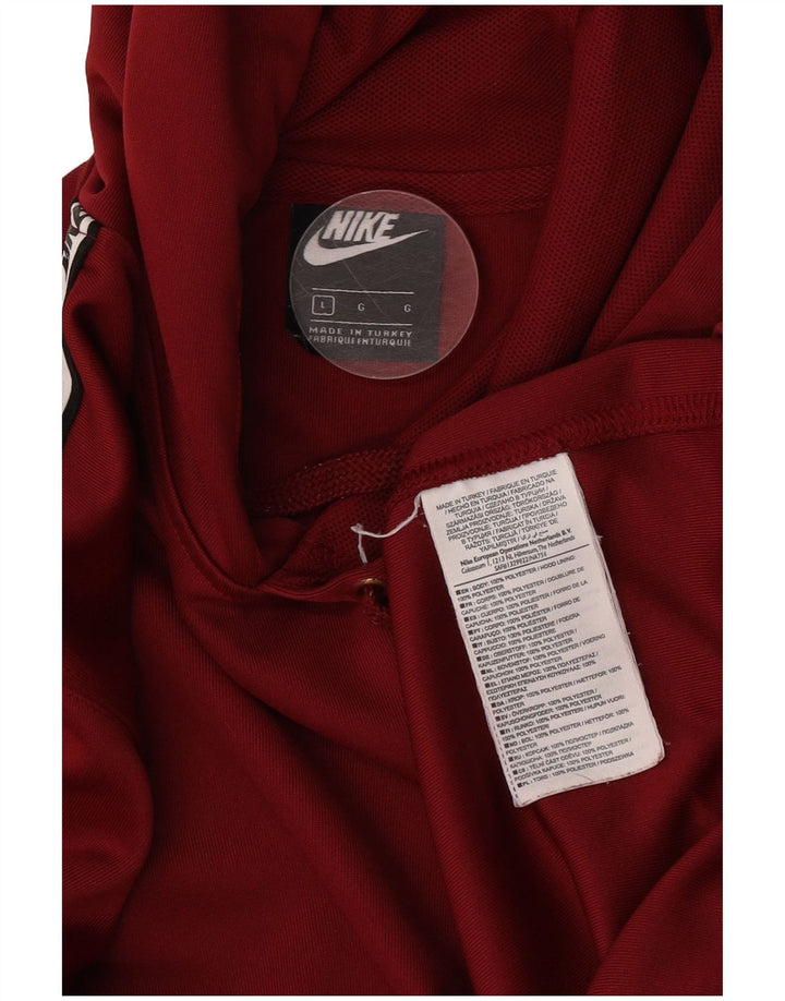 Nike Pull à capuche graphique pour homme Large Polyester Bordeaux
