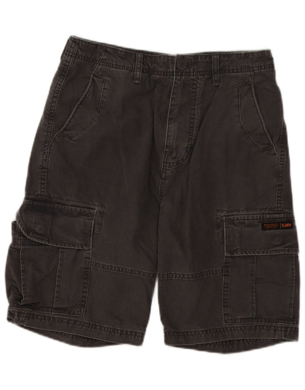 Superdry Short Cargo W30 Homme Gris Moyen Coton