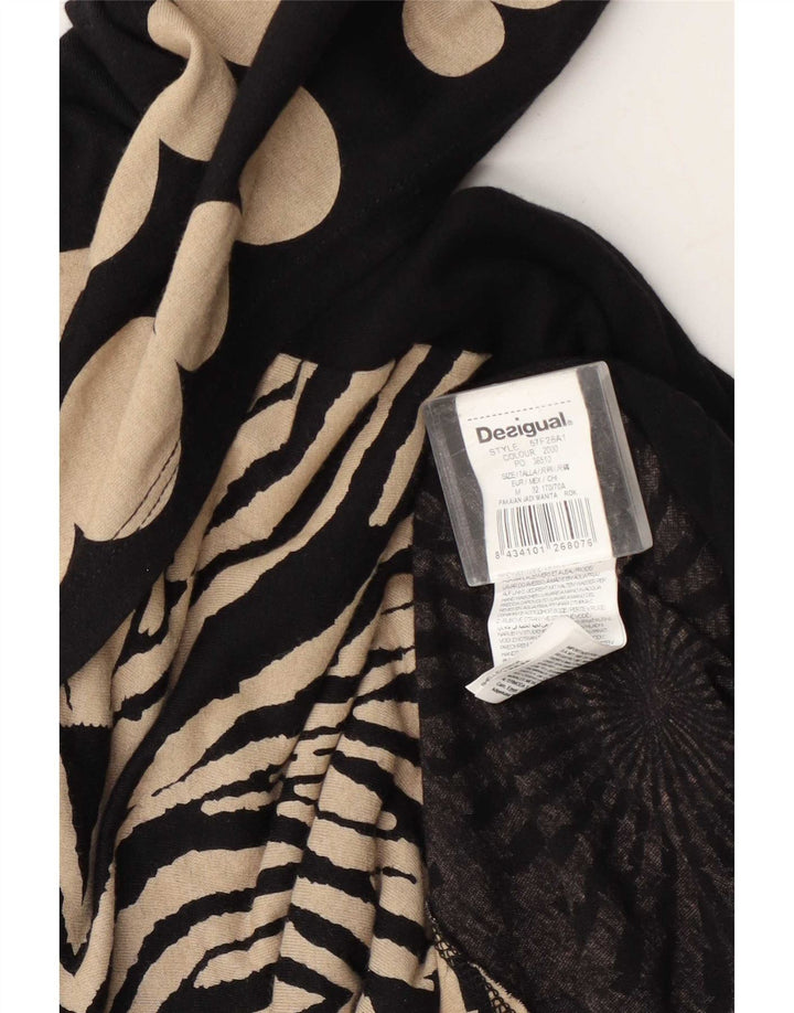 Desigual Femme Jupe Asymétrique Graphique Medium W28 Noir À Pois