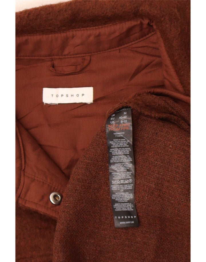 Topshop Chemise en flanelle pour femme UK 44 Marron moyen Polyester