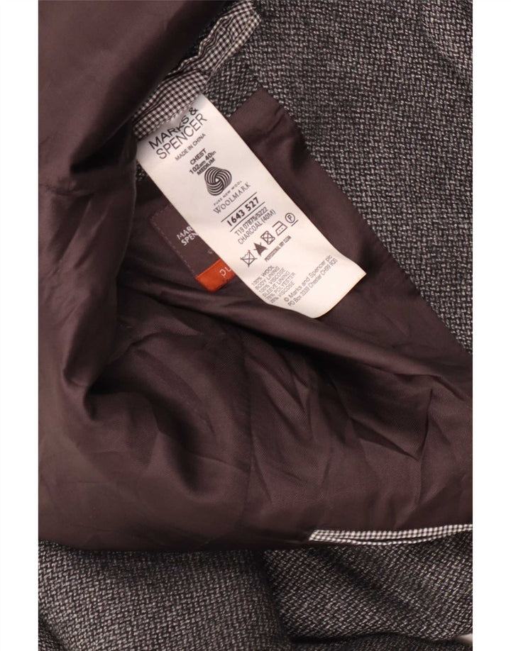 Marks & Spencer Veste blazer à 2 boutons pour homme UK 40 laine gris moyen