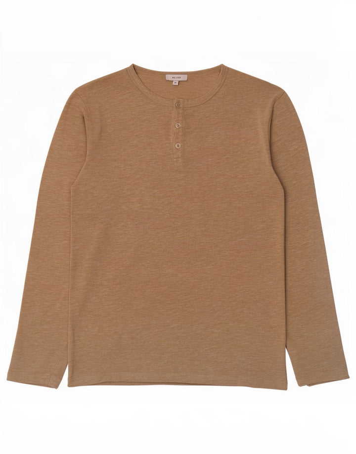 Reiss Top Manches Longues Beige Moyen Moucheté Homme