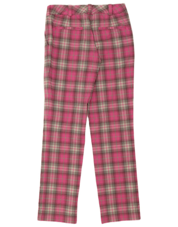 Nike Pantalon chino droit Dri Fit pour femme UK 8 Small W28 L32 Rose à carreaux