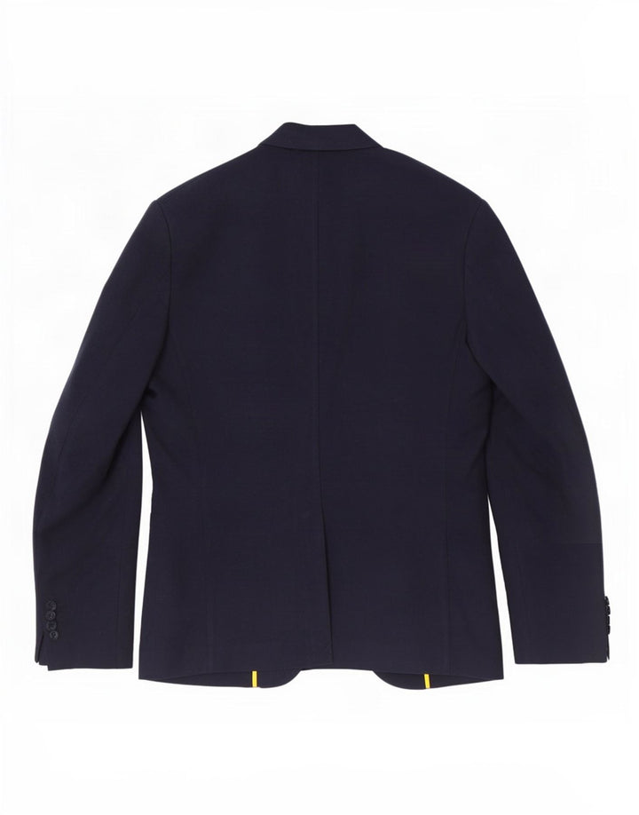 Sisley Veste Blazer 2 Boutons Homme IT 52 XL Bleu Marine Coton