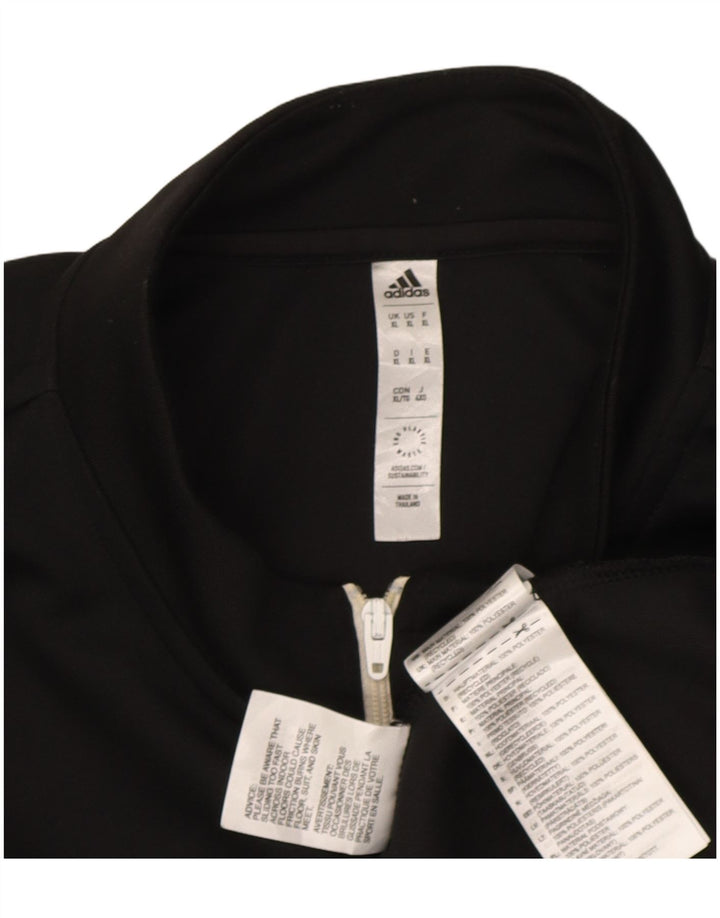 Adidas Hommes Aeroready Zip Neck Pull Survêtement Top XL Noir Polyester