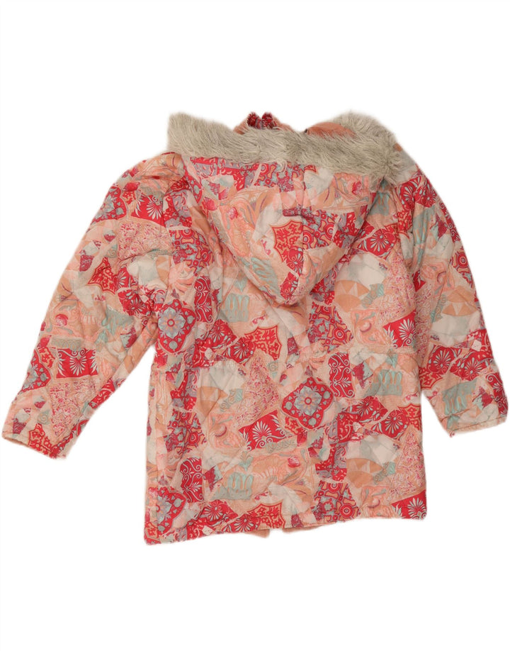 veste rembourrée à capuche femme vintage EU 40 Medium Multicolore Floral