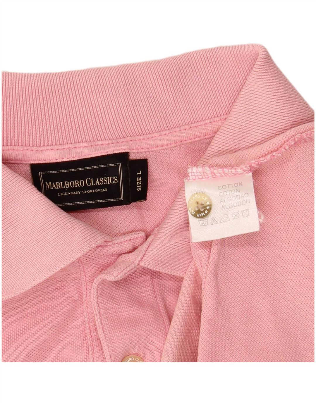 MARLBORO CLASSICS Polo Homme Grand Rose Coton