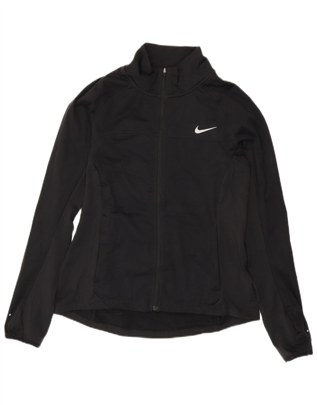 NIKE Veste de survêtement pour femme UK 14 Medium Noir Polyester