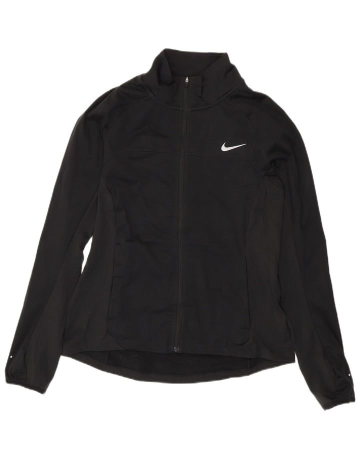 NIKE Veste de survêtement pour femme UK 14 Medium Noir Polyester