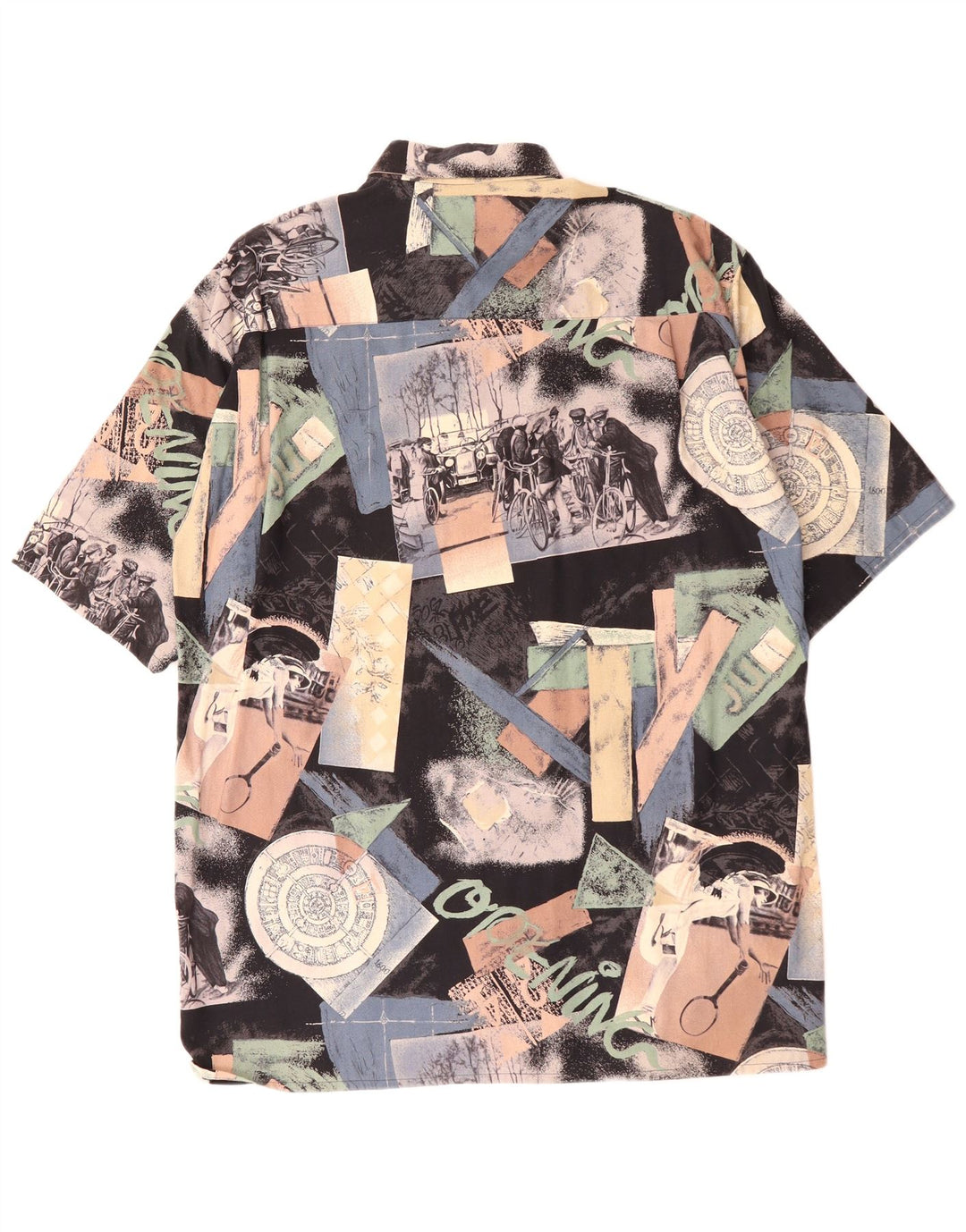 RUDNICK Chemise à Manches Courtes à Motif Abstrait Homme Multicolore Moyen