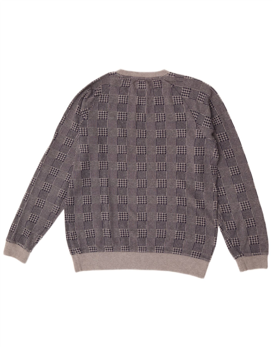 Jack Wills Pull à col rond pour homme Bleu marine moyen Patchwork