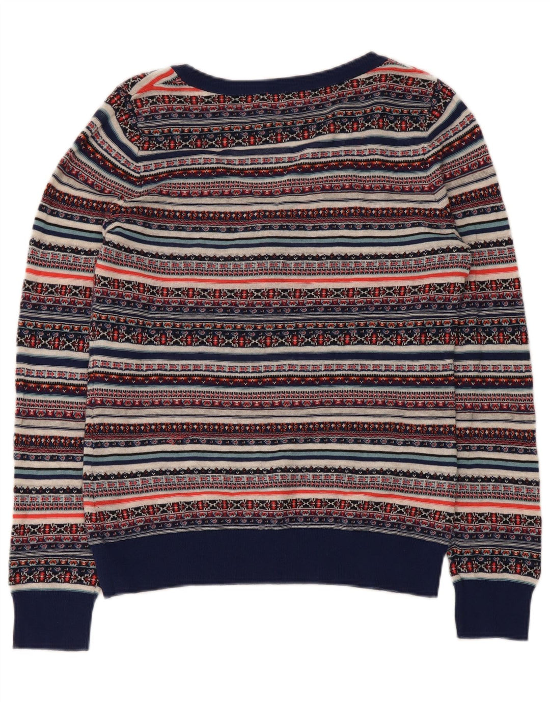 Monsoon Pull col V pour femme UK 12 Medium Multicolore Fair Isle