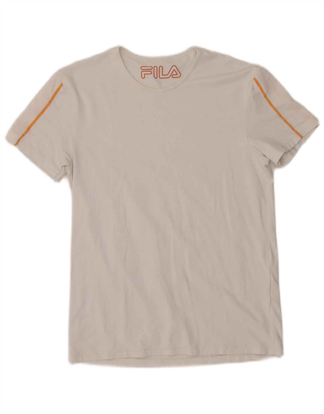 FILA T-Shirt Femme Top UK 10 Small Blanc Viscose