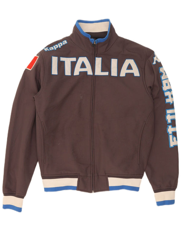Kappa Veste de Survêtement Italia Graphic Homme Marron Moyen Colourblock