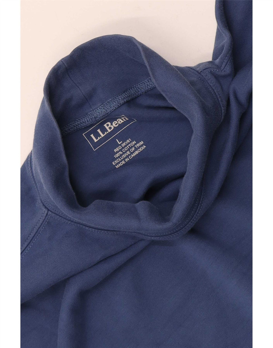 L.L.Bean Haut Homme Manches Longues Grand Coton Bleu Marine