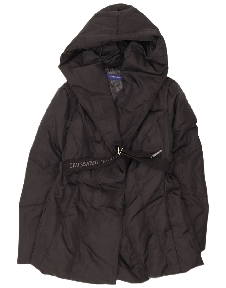 Trussardi Jeans Veste matelassée à capuche pour femme IT 48 XL Noir