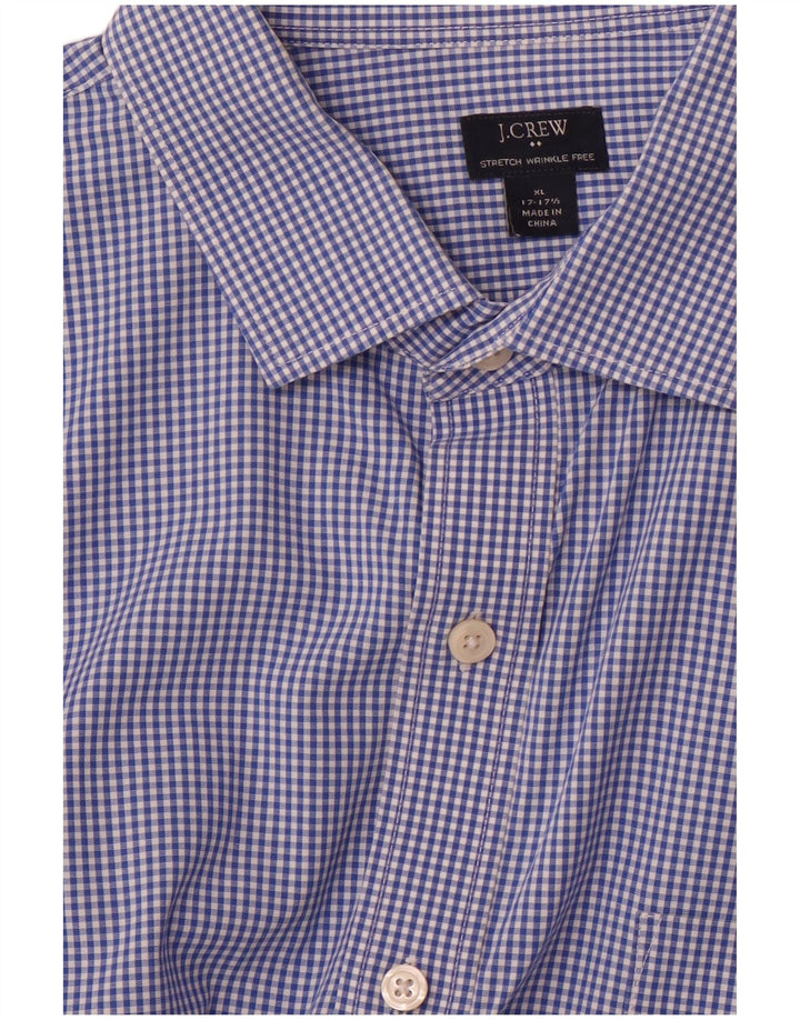J. Crew Chemise extensible pour homme Taille 17 17/12 XL Bleu Vichy