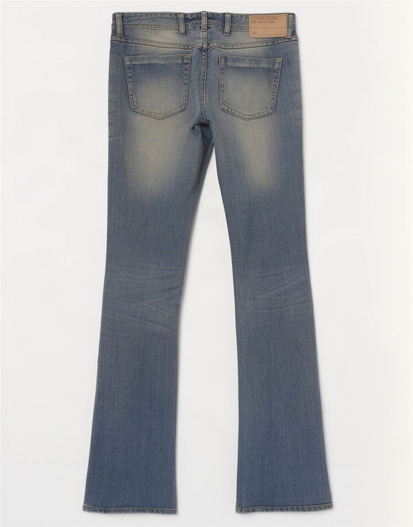 Benetton Jean Bootcut Femme W32 L32 Bleu