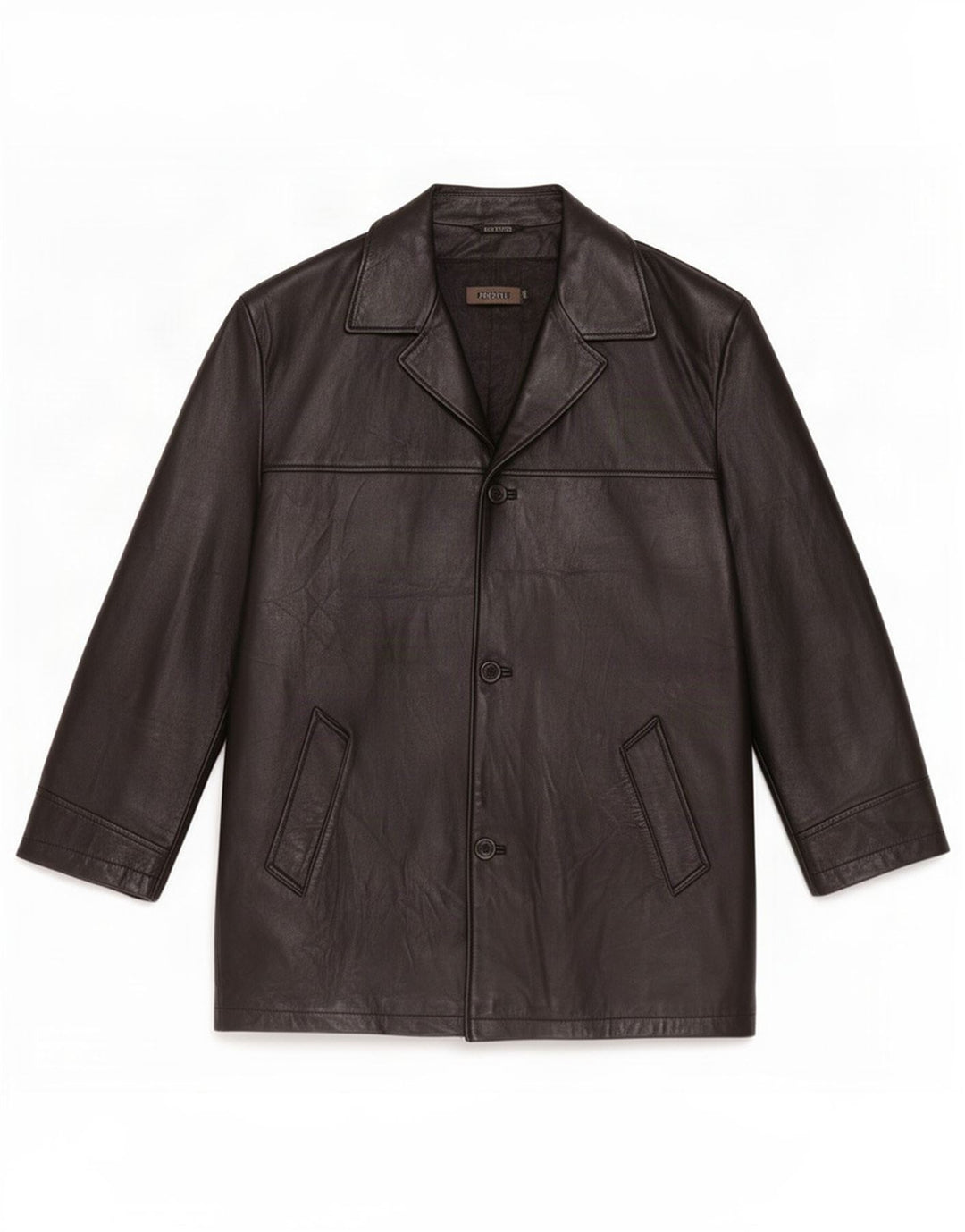 Private Manteau En Cuir Homme IT 52 XL Noir