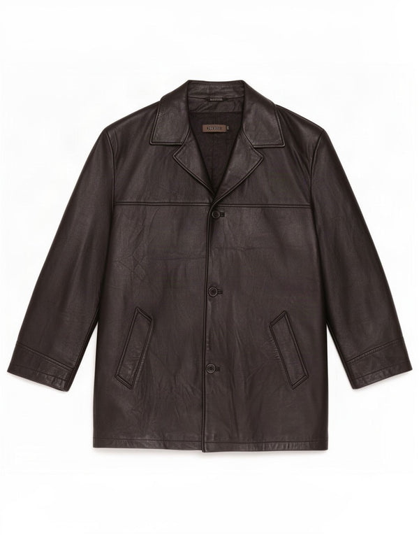 Private Manteau En Cuir Homme IT 52 XL Noir